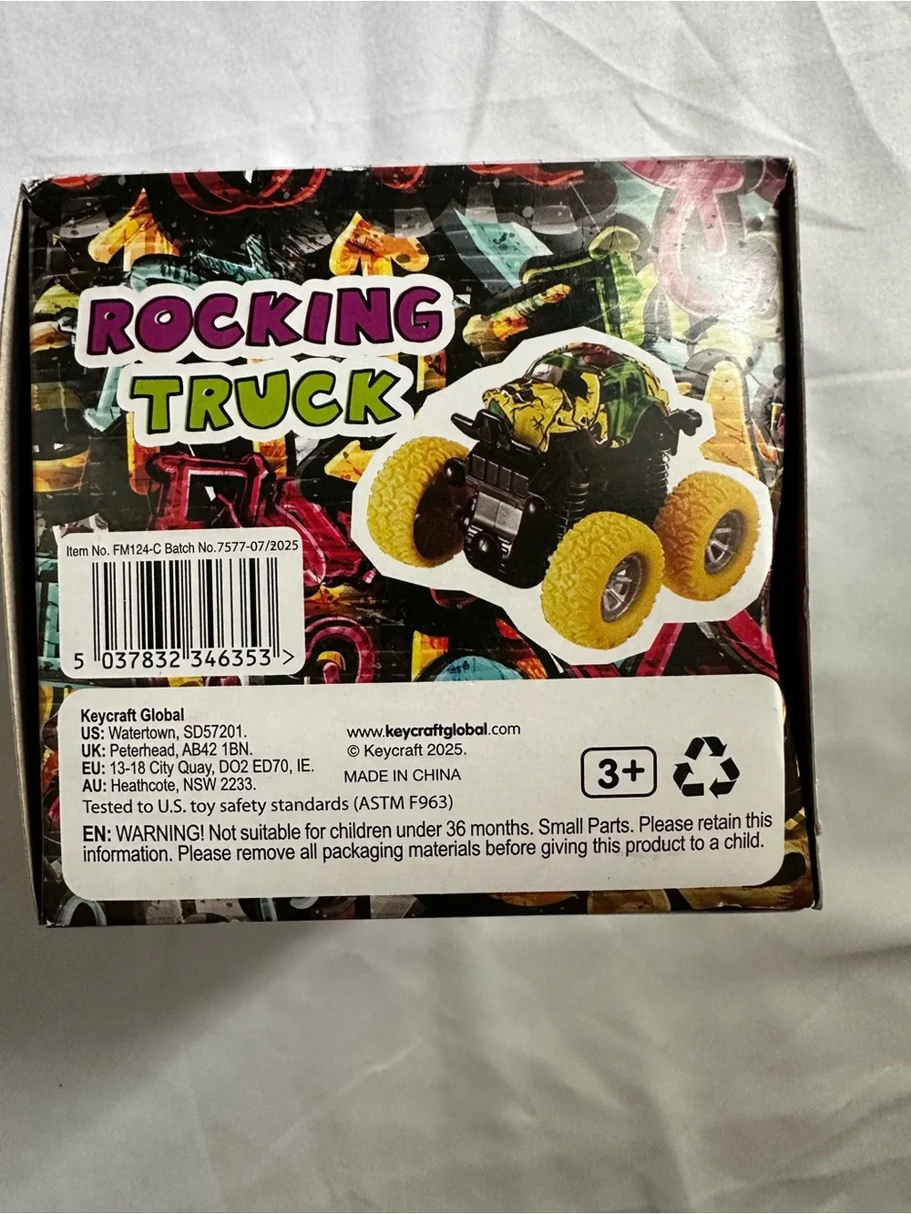 Keycraft Rocking Monster Truck Pink Tie Dye Wheels NIB